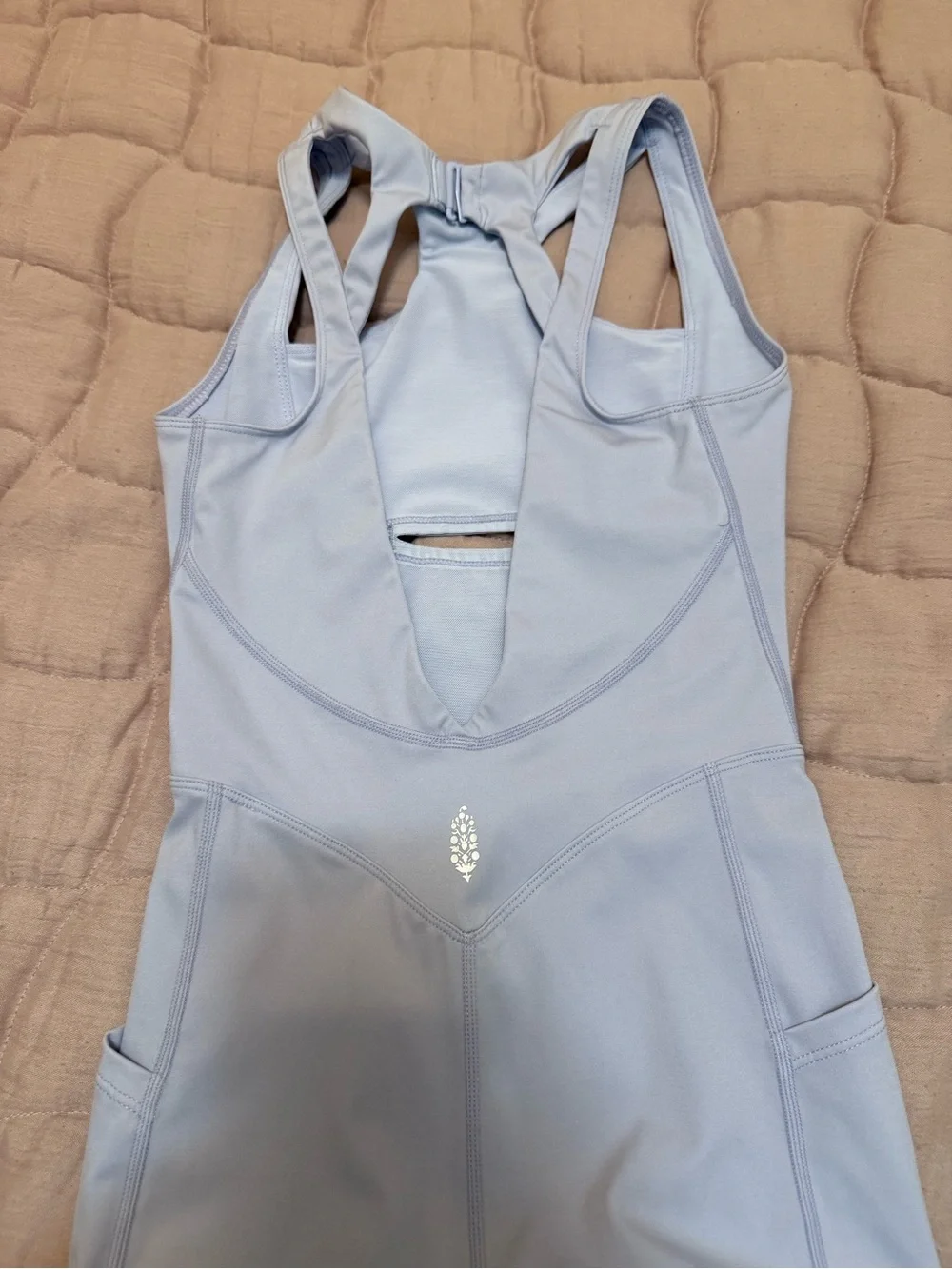 Free People Lavender Cutout High-Neck Jumpsuit